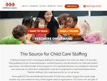 Tablet Screenshot of childcarecareers.net
